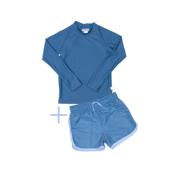 Blue Rashie and Blue Swim Shorts