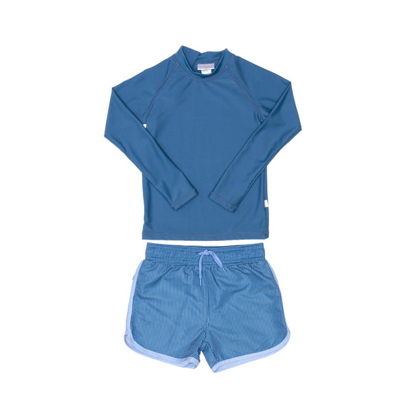 Blue Rashie Plus Blue Swim Shorts