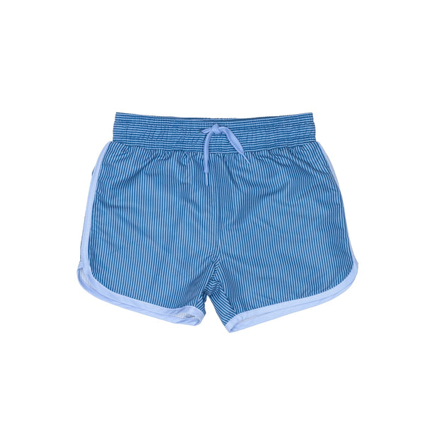 Blue striped Swim Shorts with drawstring