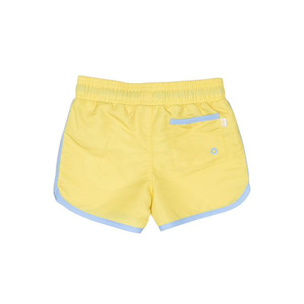 Citrus Yellow Swim Shorts With Back Pocket 