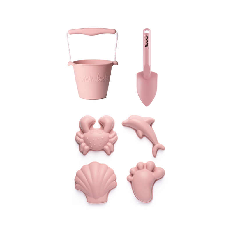 Scrunch Beach Toy Set in Rose colour